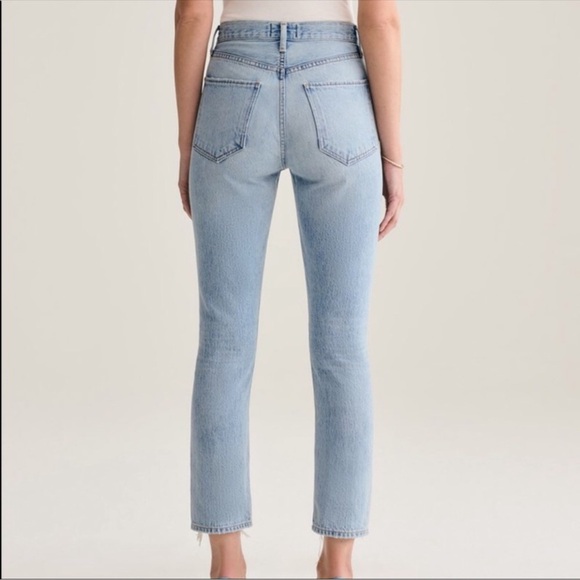 Agolde Riley High Rise Straight Crop Jeans - Picture 3 of 7